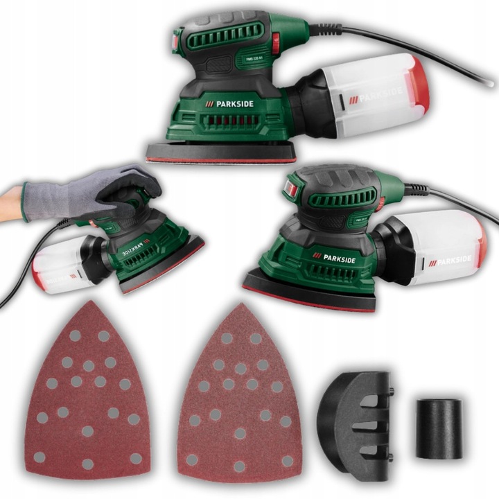 Slefuitoare Parkside PMS 220 A1, 220W, 7000-13000 min-1, 100x147mm, cu functie de aspiratie