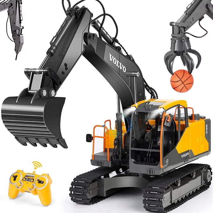 Багер RC ACR, 3 в 1 с дистанционно, 3 сменяеми инструмента, 61 см, LED, 26x17x17 см