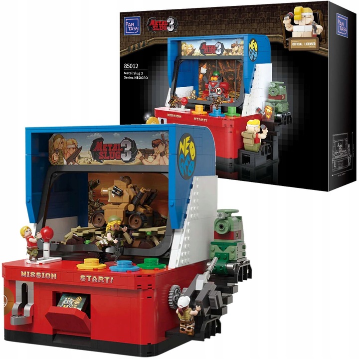 Конструктор Pantasy Metal Slug 3, 1585 елемента, размери 24x24x17см, сив с акценти, за деца 6+