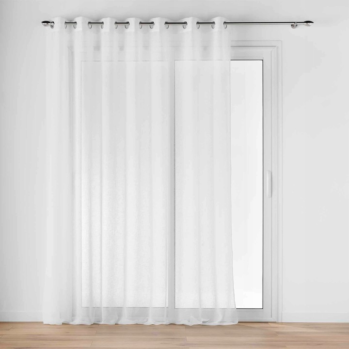 Perdea alba, Douceur d'interieur, CARLIN, 240x240cm, poliester, montaj usor