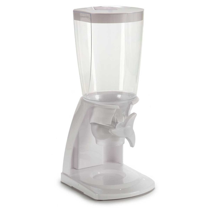 Dozator pentru cereale, Kinvara, 4,5l, alb, 20x16x40cm