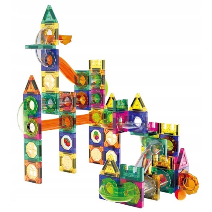 Set de constructie, PAN I PANI GADZET, 160 elemente, culori vii, pentru copii de la 3 ani