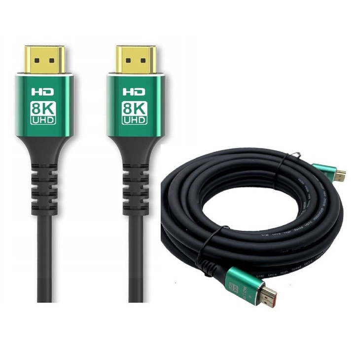Cabluri HDMI 2.1 Kopier 10m, 8K 60Hz, 4K 120Hz, 48 Gbps