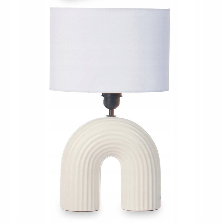 Lampa de birou ceramica, BRIDGE, alb, 15,5x26,5x41cm