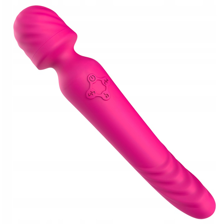GDD vibrátor, dupla, rózsaszín, fűthető