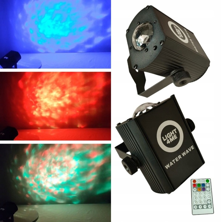 Proiector efect iluminare apa Light4Me 3W RGB cu telecomanda