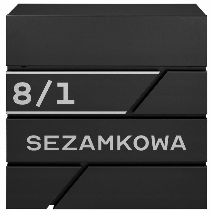 Cutie postala M-TEC MODERN, neagra, 37x37x10,5cm, cu suport pentru ziare, set de montaj inclus