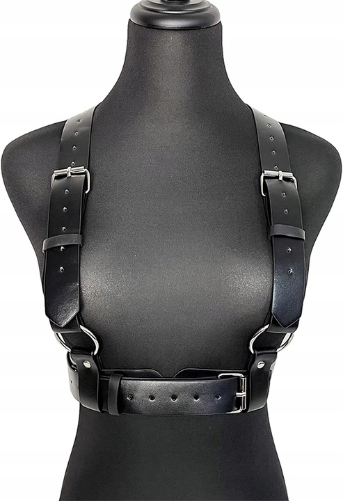 Ham sexy, Bodystocking, Harness, fekete, rugalmas anyag, One Size INTL