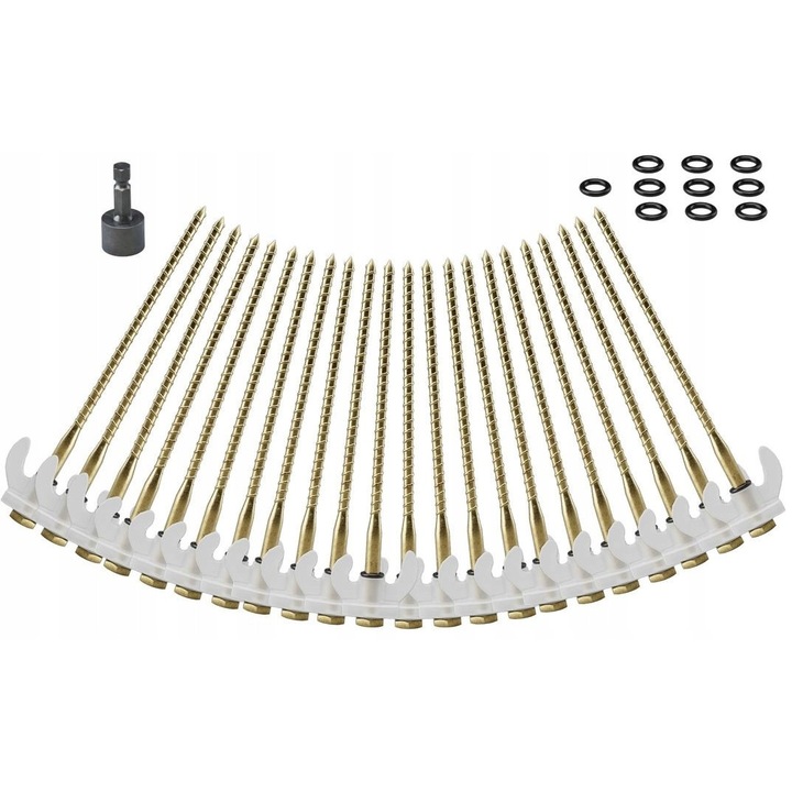 Set 22 stifturi din otel pentru cort, rezistente, cu filet, KK3