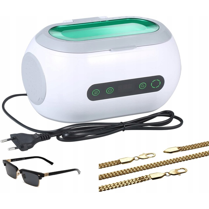 Curatator cu Ultrasunete Anytech DK-9600B, 600ml, 42kHz, alb