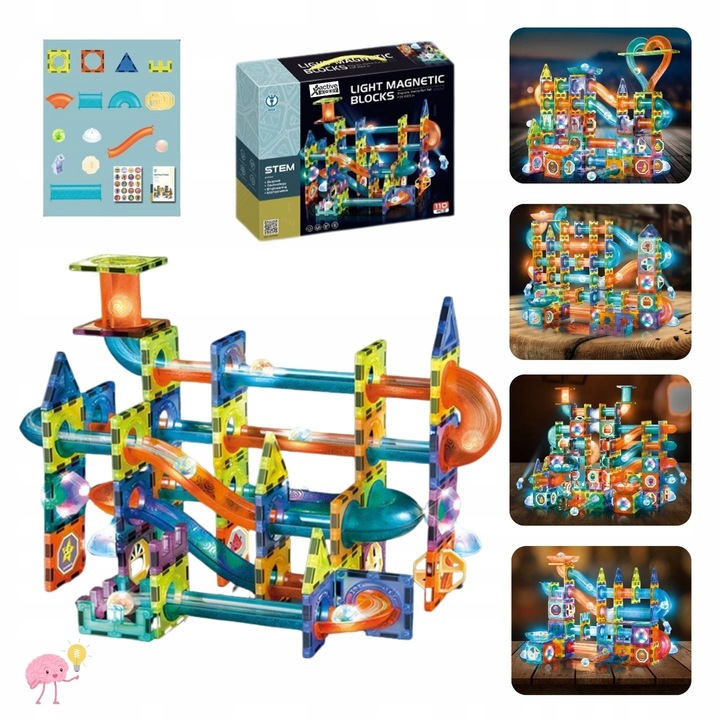 Set de constructie Active Hobby, 110 elemente, multicolor