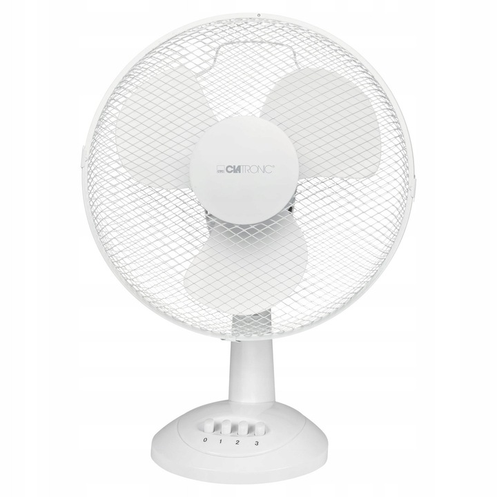 Ventilator birou Clatronic VL 3602, 30cm, 3 viteze, oscilant, metalic, 340x480x245mm