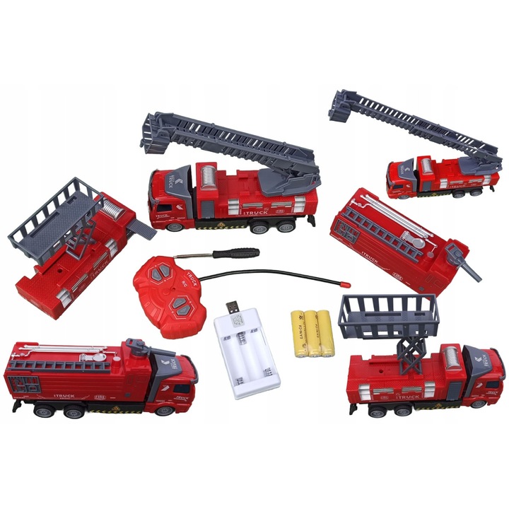 Set pompier de Jucarie, Integral, 3 Module Interchangeabile, Multicolor, 20x5x10cm