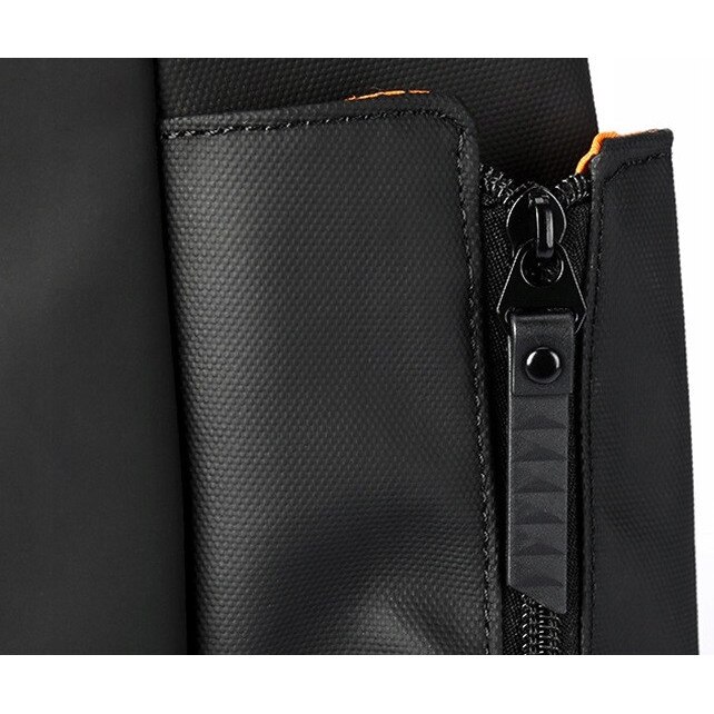Rucsac pe un singur umar K&M, pentru laptop 10", impermeabil, cu organizator si port USB, negru, 41x28x11cm