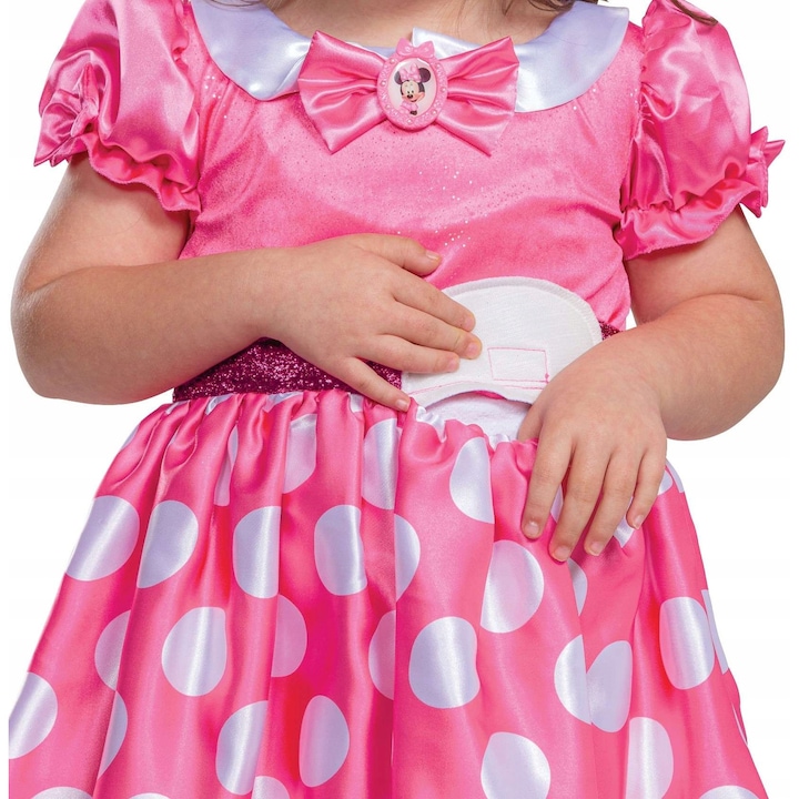 Costum Myszka Minnie pentru copii 5-6 ani, 109-123 cm, set cu urechi, poliester 100%