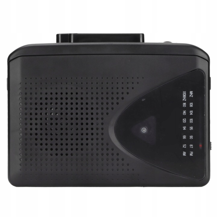 Касетофон портативен, AM/FM, класически дизайн, черен