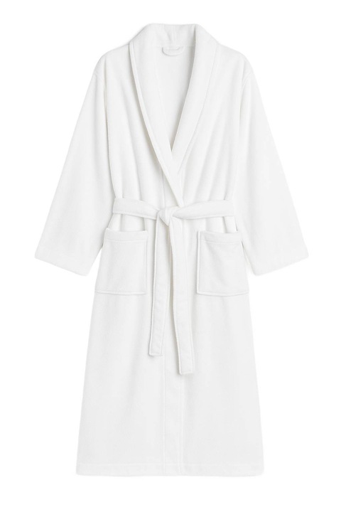 Halat hotelier unisex, alb, marimea S, 100% bumbac, 360 g/m2, pentru acasa si spa