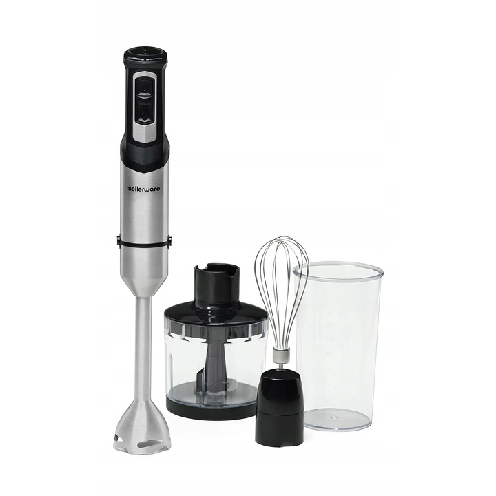 Ръчен пасатор Mellerware Spiro, 1000W, регулируеми скорости, пълен комплект