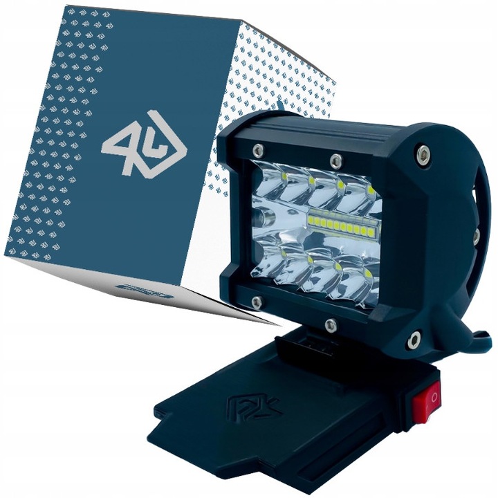 Lampa halogena de lucru, 20 LED-uri Osram, 7000lm, 6500K, 110x110x26mm, waterproof, set