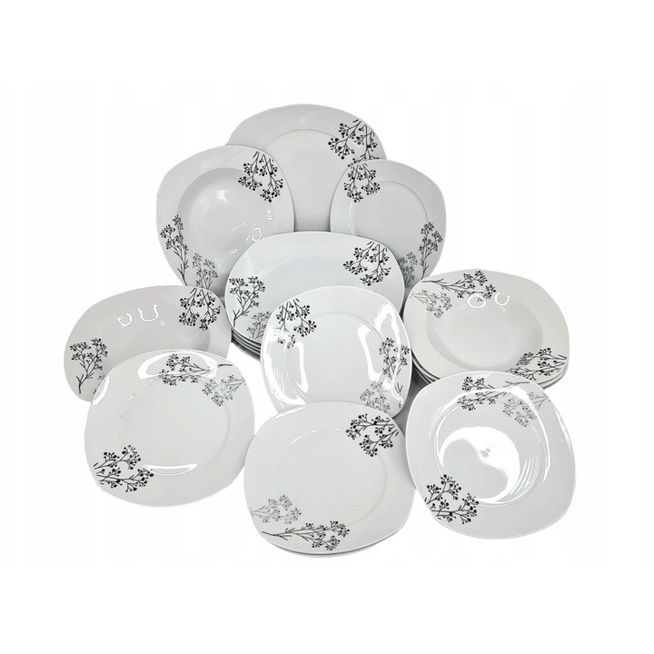 Set servicii de masa, 18 elemente, ceramica, pentru 6 persoane