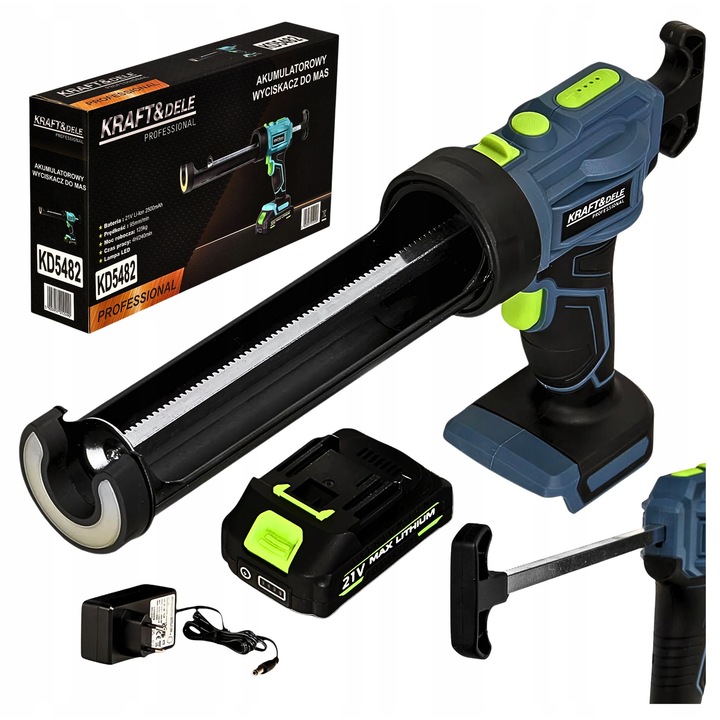 Пистолет за боядисване Kraft, 300 мл, 21V, 2500 mAh, с LED лампа