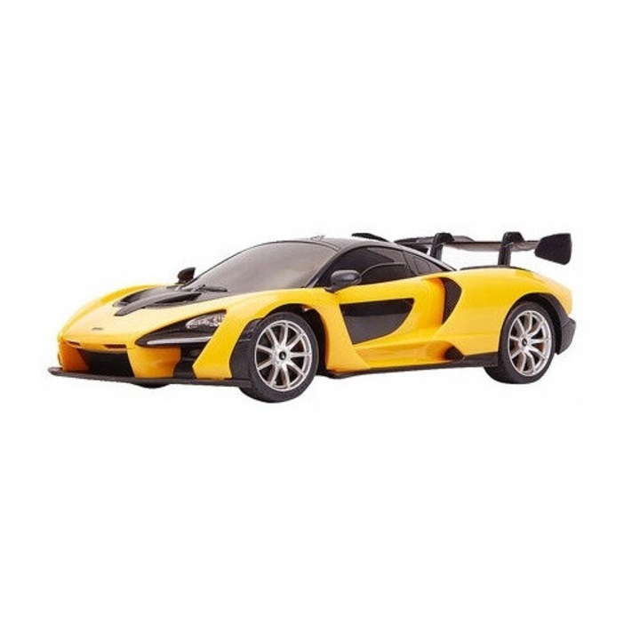 Masinuta R/C McLaren Senna 1:18, galbena, set cu telecomanda, 26,2x11,9x7cm