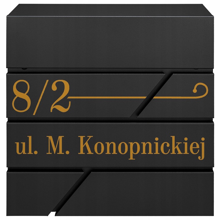 Cutie postala M-TEC Modern, antracit, 37x37x10,5cm, cu suport pentru ziare, design modern