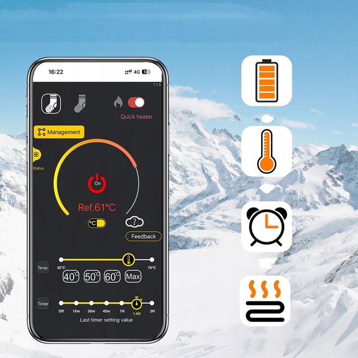 Електрически отопляеми, термични чорапи