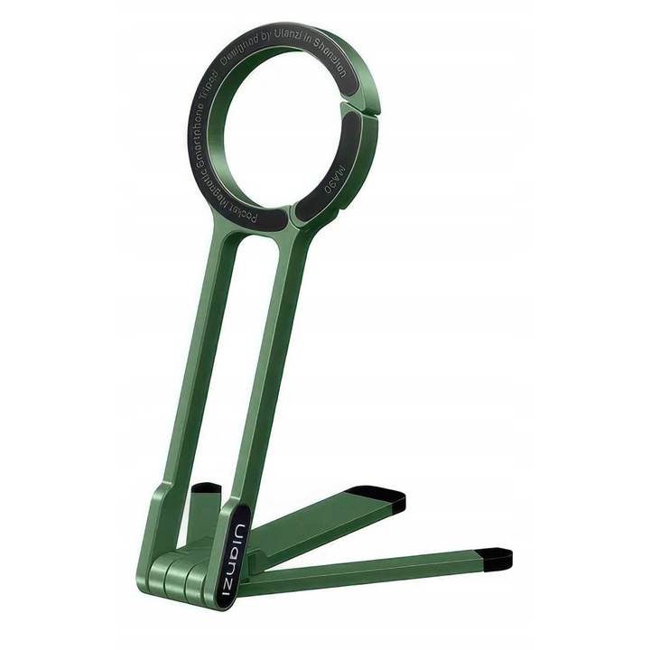 Stativ Ulanzi MA30 cu suport magnetic pentru smartphone MagSafe, verde, dimensiuni 115x208mm, greutate 100g