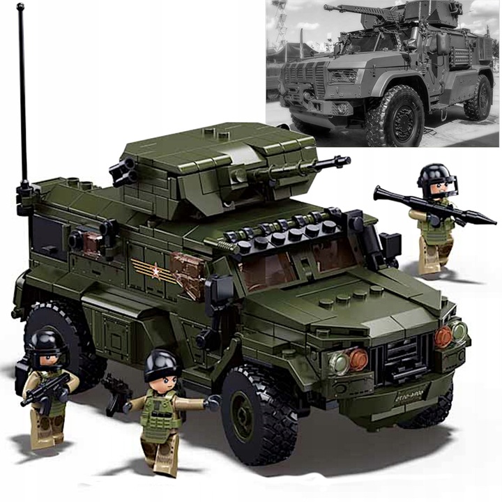 Set de constructie Sluban, 519 piese, 4 figurine, 17.9 cm, multicolor