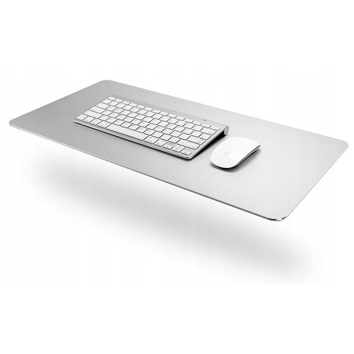 Suport birou aluminiu dreptunghiular, 60x30cm, design elegant, rezistent la pete