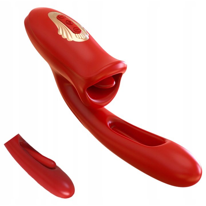 Vibrátor GDD, 10 stimulációs mód, piros, 14,5cm x 4,2cm