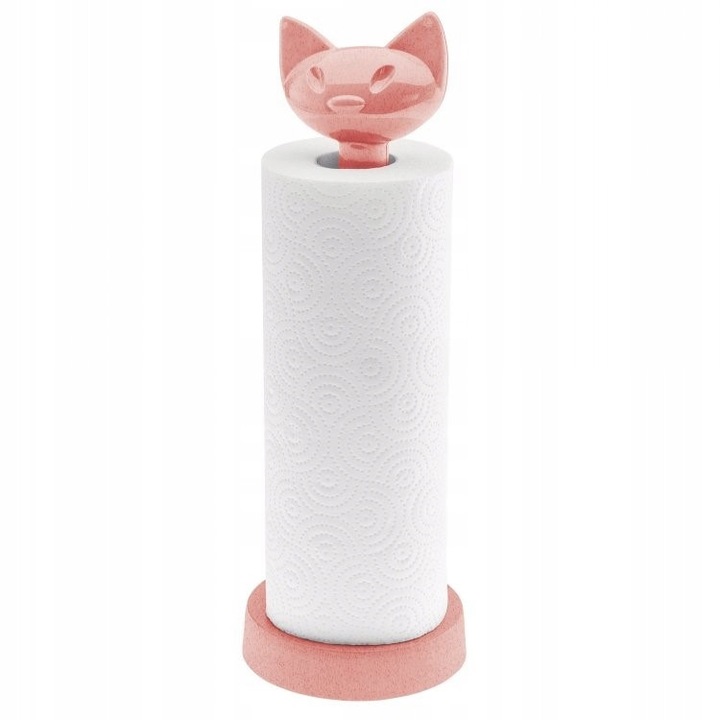Suport pentru prosoape de hartie Miaou, 36x12.8cm, coral