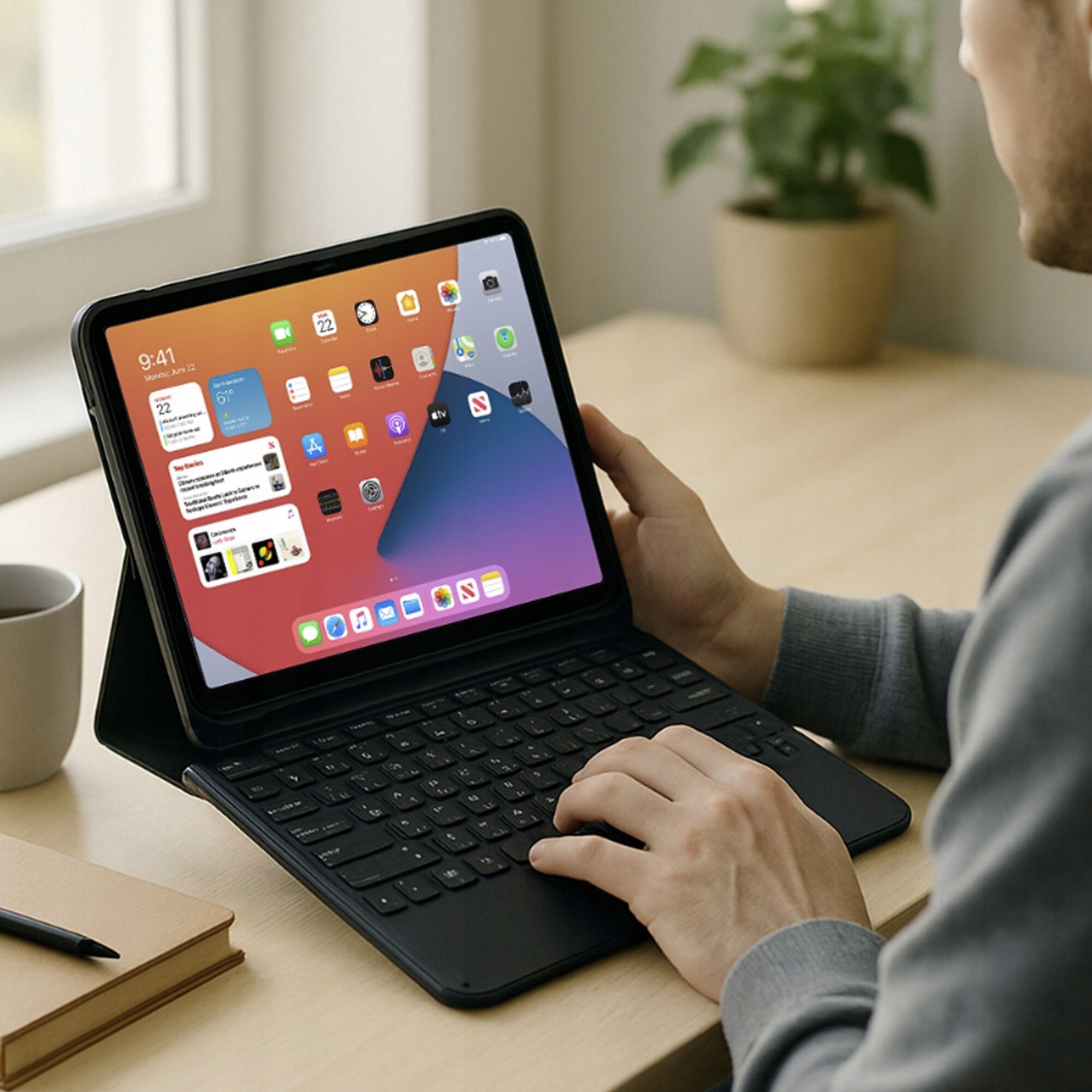 Husa cu tastatura Bluetooth, negru, pentru Lenovo Tab Plus TB351FU 11,5 inch