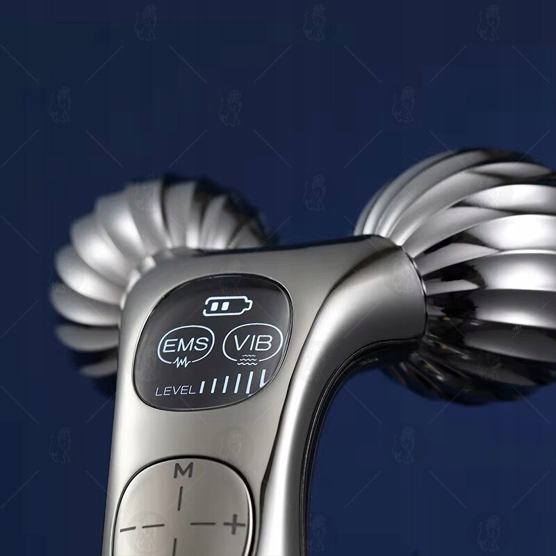 Aparat de masaj facial MAXTECH 1505, 4D EMS, vibratii, argintiu ...