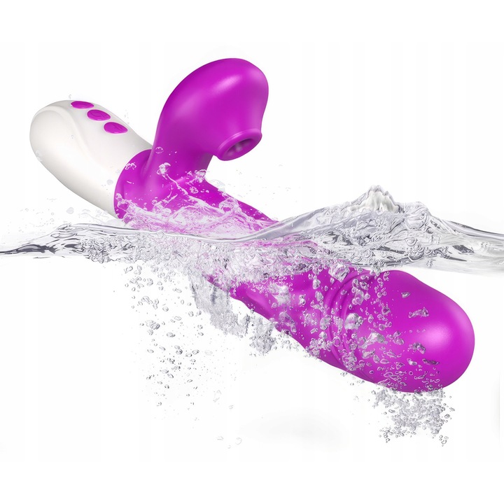 Fűthető vibrátor Lelex 23cm, csikló stimuláció, vízálló, USB