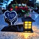 Lampa solara Decortrend, statueta pentru cimitir, acrilica, personalizabila, 14x22,5x13,5cm, set cu lampion
