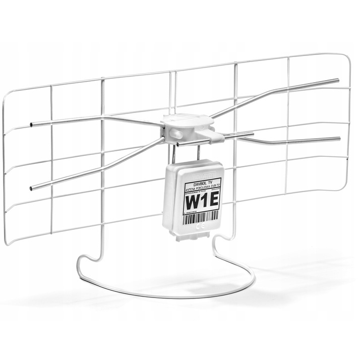 Antena TV W1E cu amplificator SWA955, 5m cablu, alb, set