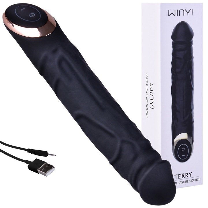 Vibrátor Ero-Bull, 21,5cm, orvosi szilikon, 10 vibrációs funkció, vízálló