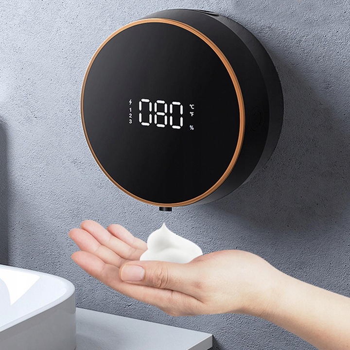 Automatikus szappanadagoló, fehér, 300ml, falra szerelhető, 3 adagolási szint