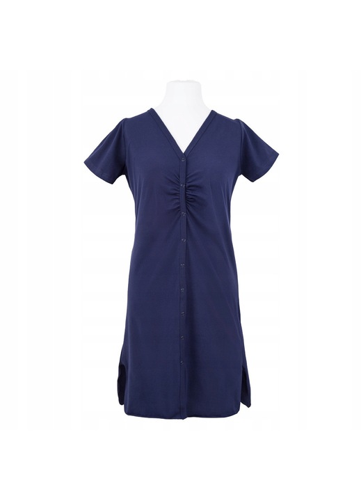 Rochie gravide Eevi, colectia Mary, bleumarin, S, material moale si respirabil, design functional pentru alaptare