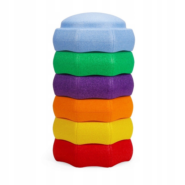 Set 6 pietre senzoriale pentru activitati de miscare, multicolor, 26x11cm