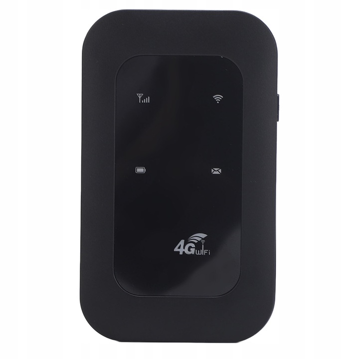 Router Wi-Fi 4G LTE portabil, 10 utilizatori, negru, cu slot pentru Micro SIM