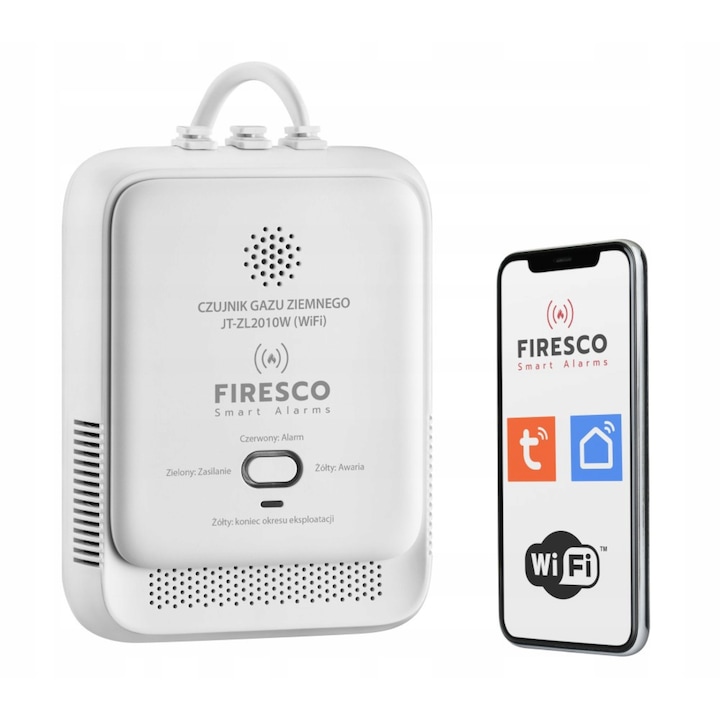 Dispozitiv ascuns in senzor de gaz DYK-C1, 32GB, microfon 5m, Wi-Fi, Bluetooth, dimensiuni 112x86x33.5mm