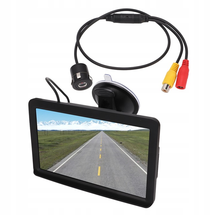 Monitor auto 7", camera de marsarier, rezolutie HD, waterproof, 170°, set complet