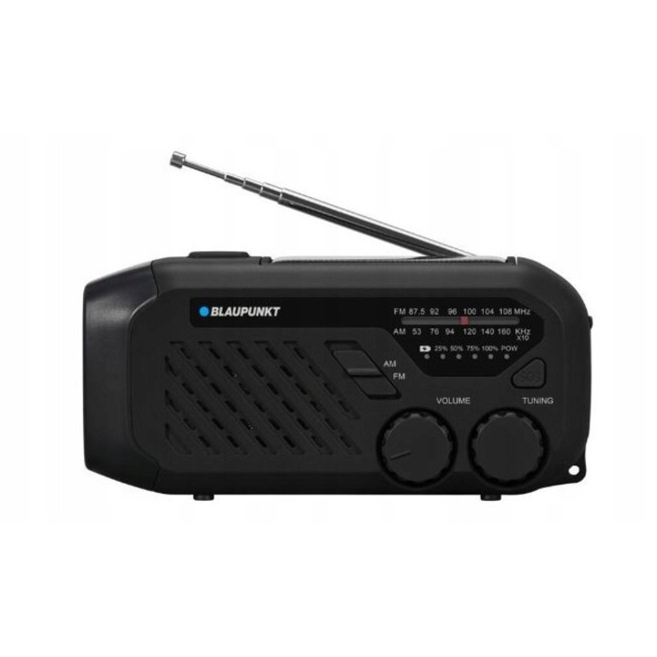 Blaupunkt ER10 hordozható rádió, AM/FM, 2000 mAh akkumulátor, LED zseblámpa, 145x70x54mm