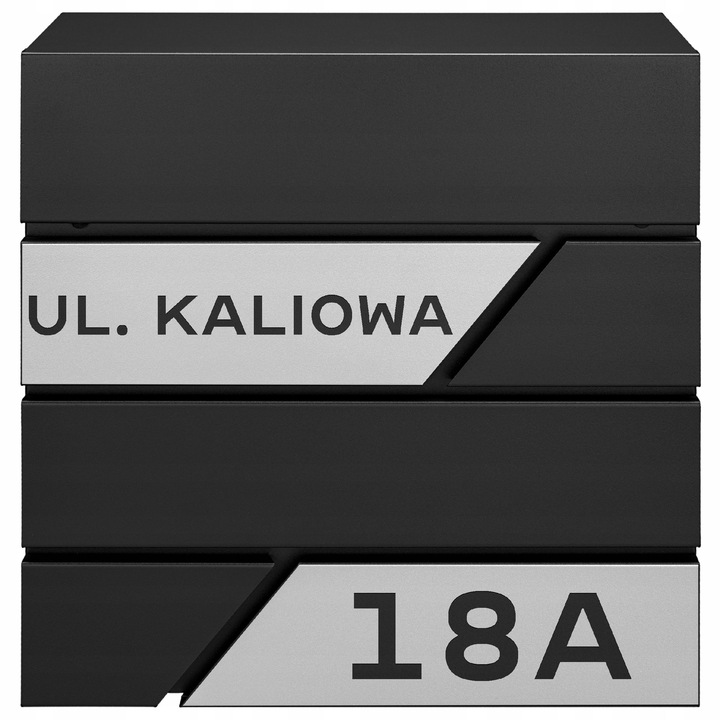 Cutie postala M-TEC MODERN, neagra, 37x37x10,5cm, cu suport pentru ziare, set montaj inclus