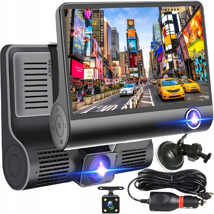 Retea de camere auto RETOO, set 3 camere, Full HD, camera de marsarier, 4 inch, 128GB
