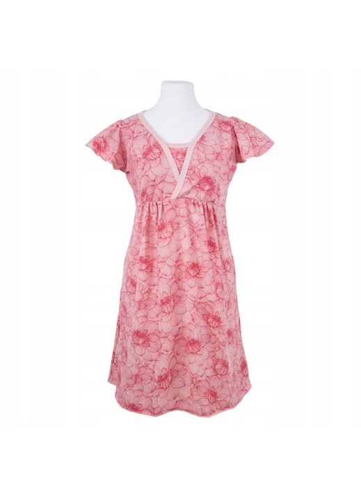 Camasa de noapte, EEVI, pentru gravide si alaptare, material moale, maneca scurta