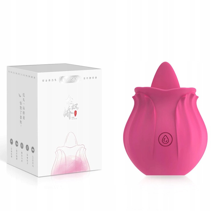 Klírisz stimuláló vibrátor, 10 funkció, neon rózsaszín, 7,7x5cm